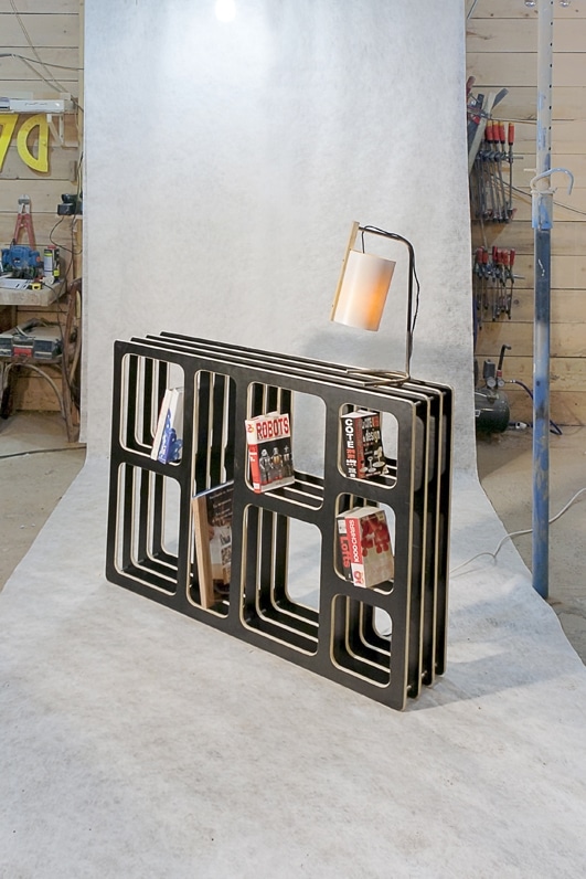 Bibliothèque moderne et épurée en bois - La Millefeuille