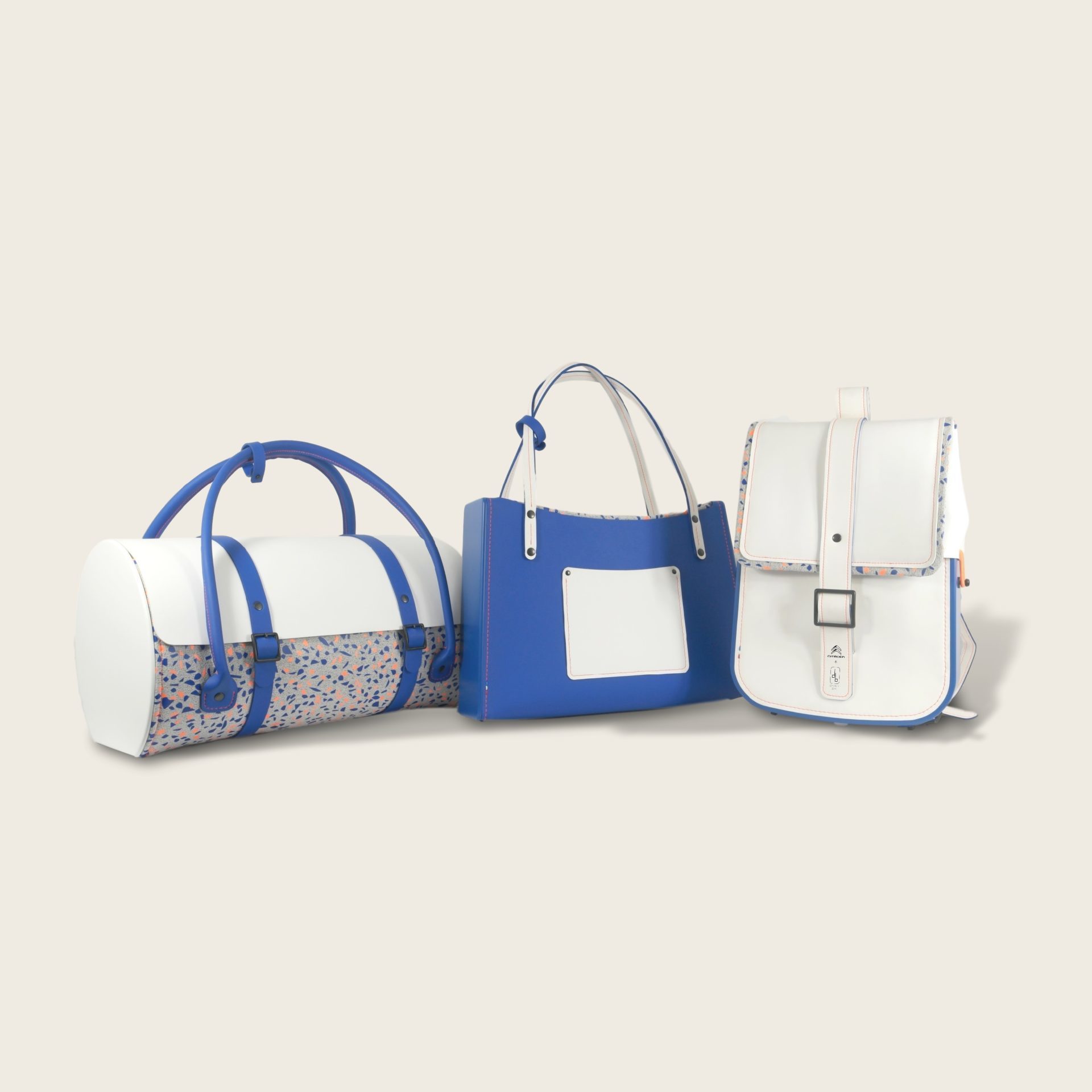Sac à dos en et bois, collaboration Citroën pour Ami One Concept
