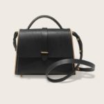 La Ninetta 2.0 noir cuir et bois Damien Béal 4 Sac à main féminin en cuir naturel à tannage végétal et bois, noir, La Ninetta