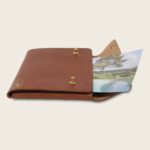 Pochette, chemise pour documents, en cuir naturel à tannage végétal, marron papaya, Le Passeport