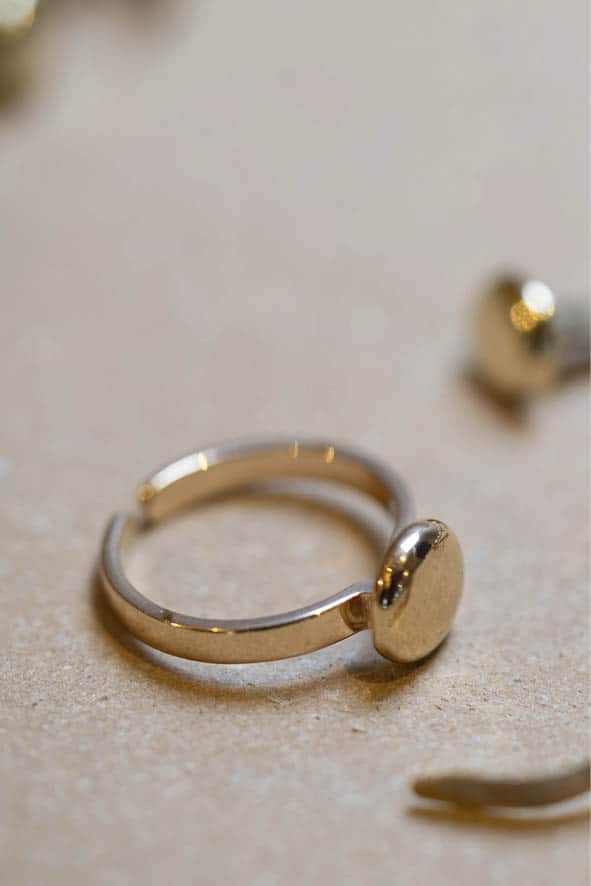 Bandeau bijou bague plaqué or, l'Attache Parisienne