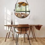 le miroir cuir damien beal rond