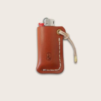 Etui briquet en cuir cousue a la main