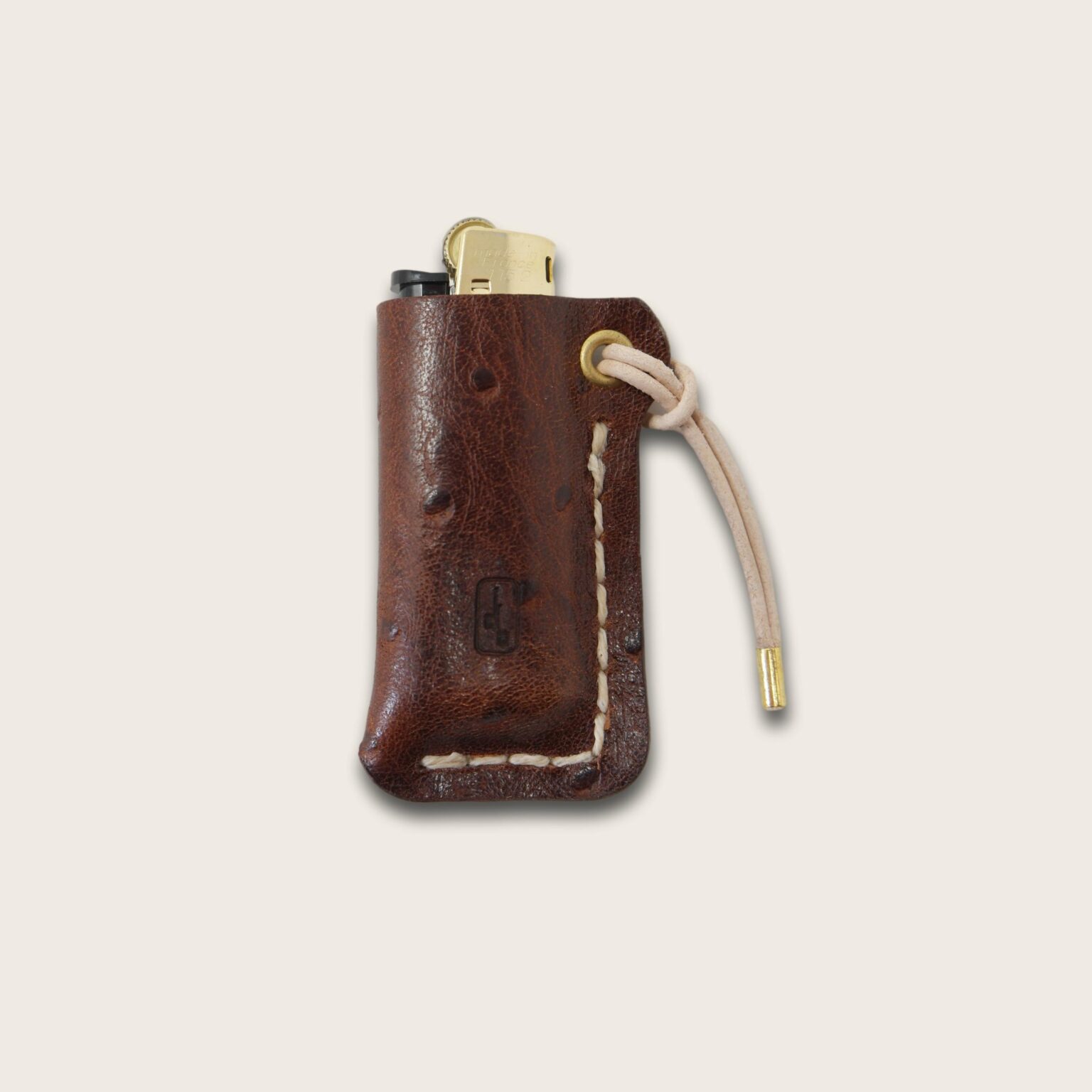 Etui briquet en cuir cousue a la main