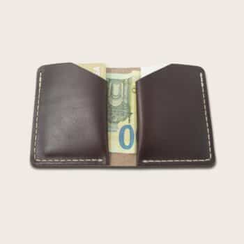 Porte Carte Billets en Cuir Naturel