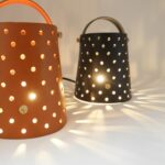 lampe lila a poser cuir et bois damien beal