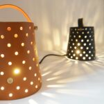 lampe lila a poser cuir et bois damien beal