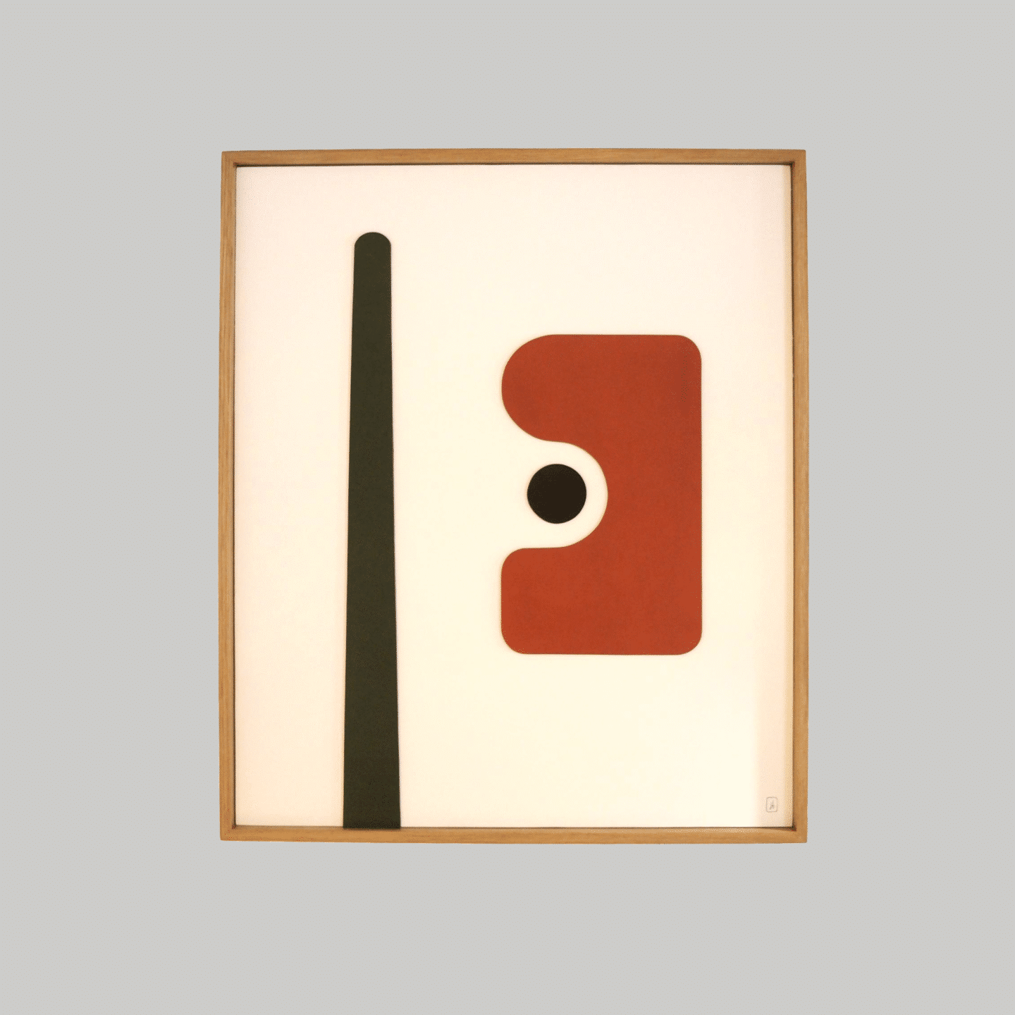 Tableau en bois et cuir Forme Libre – Mur