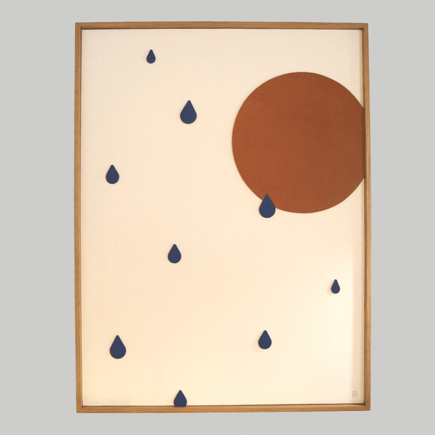 Tableau en bois et cuir Forme Libre – Souvenir