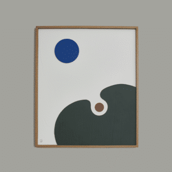 Cercle bleu sur fond blanc