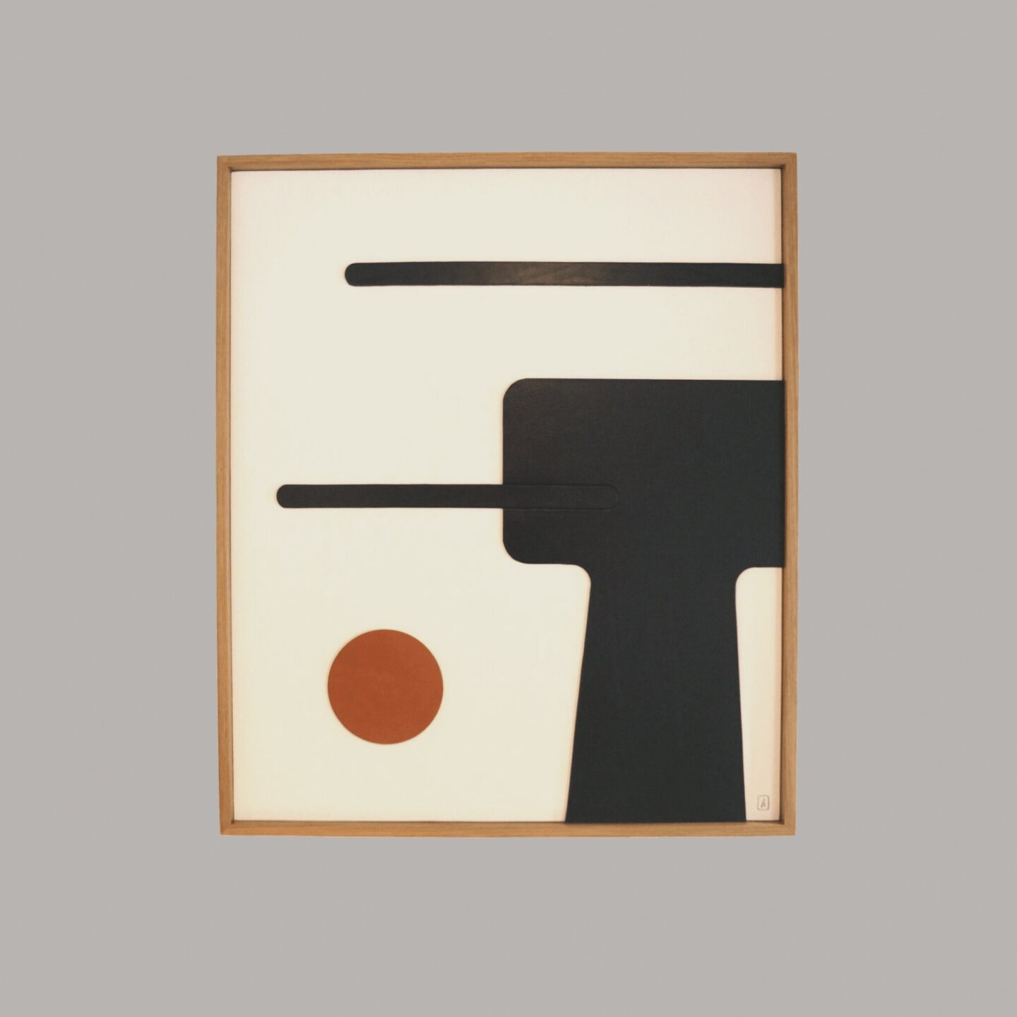 Tableau en bois et cuir Forme Libre – Indispensable