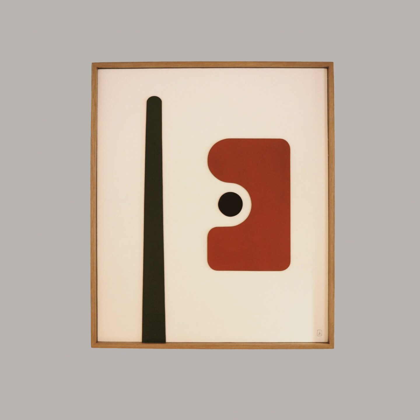 Tableau en bois et cuir Forme Libre – Mur